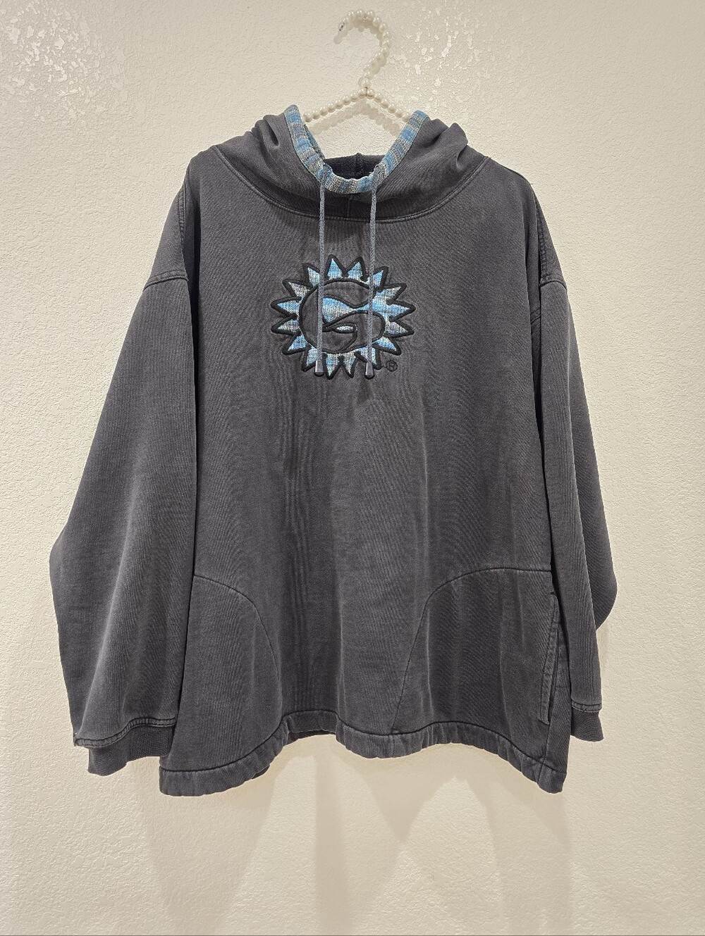 Vintage Gotcha Black Hoodie L Y2K 90s